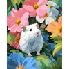 Hamster in het bloemenveld - Diamond Painting