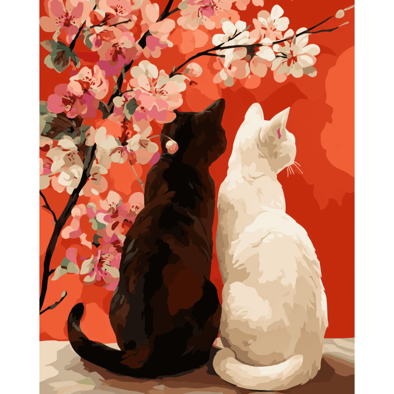 Samen onder bloemblaadjes - Diamond Painting