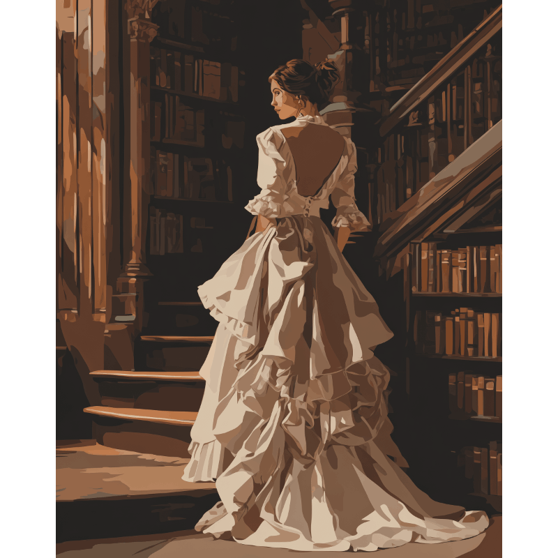 Mysterieuze dame - Diamond Painting