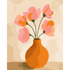 Modern roze boeket - Diamond Painting