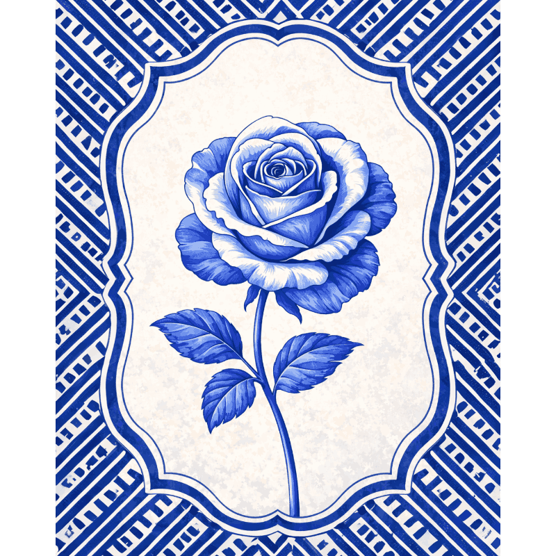 Keramische roos - Diamond Painting
