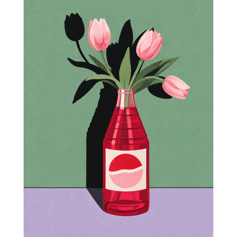 Tulpen & glas - Diamond Painting
