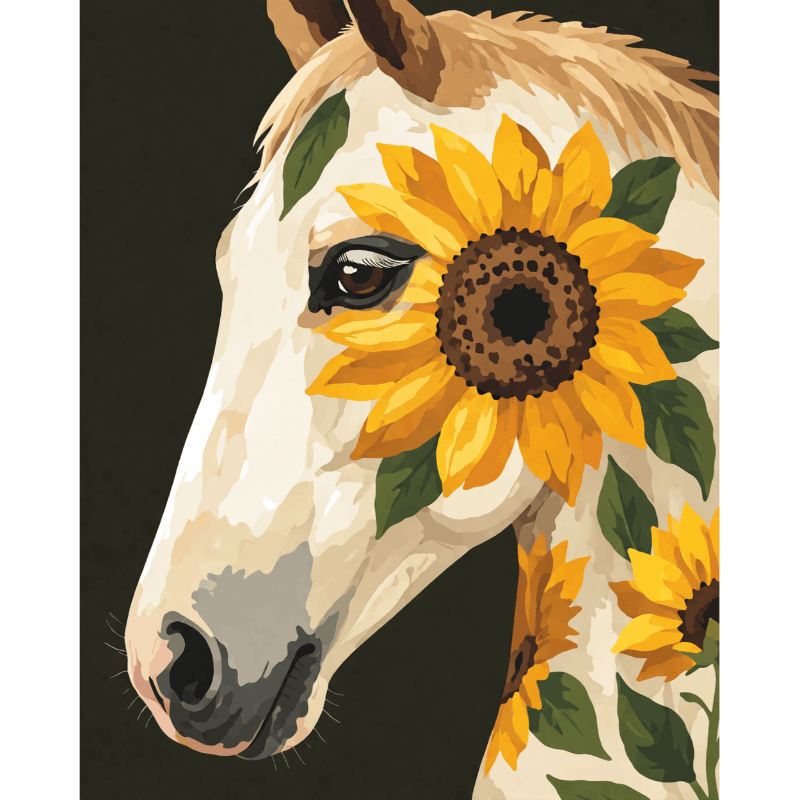 Zonnebloem merrie - Diamond Painting