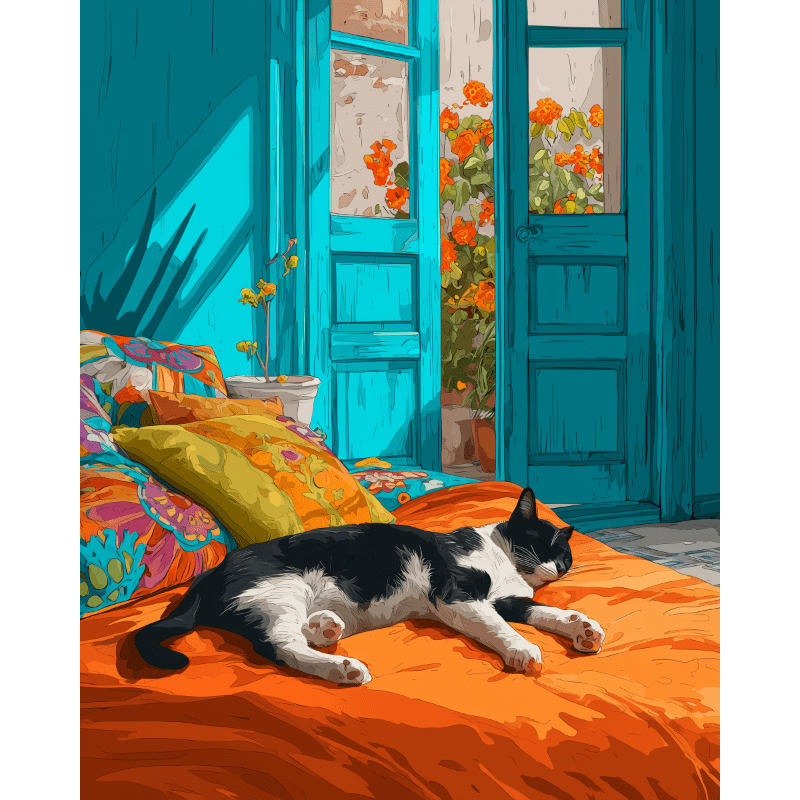 Een middagdutje - Diamond Painting