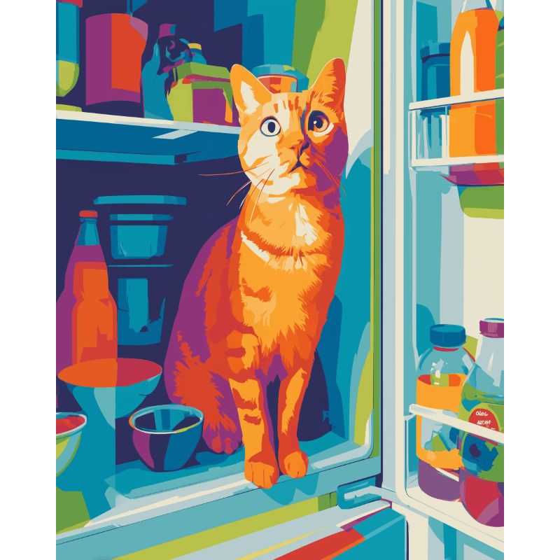 Bedelend om eten - Diamond Painting