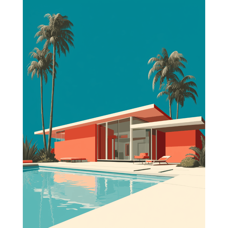 Moderne villa - Diamond Painting