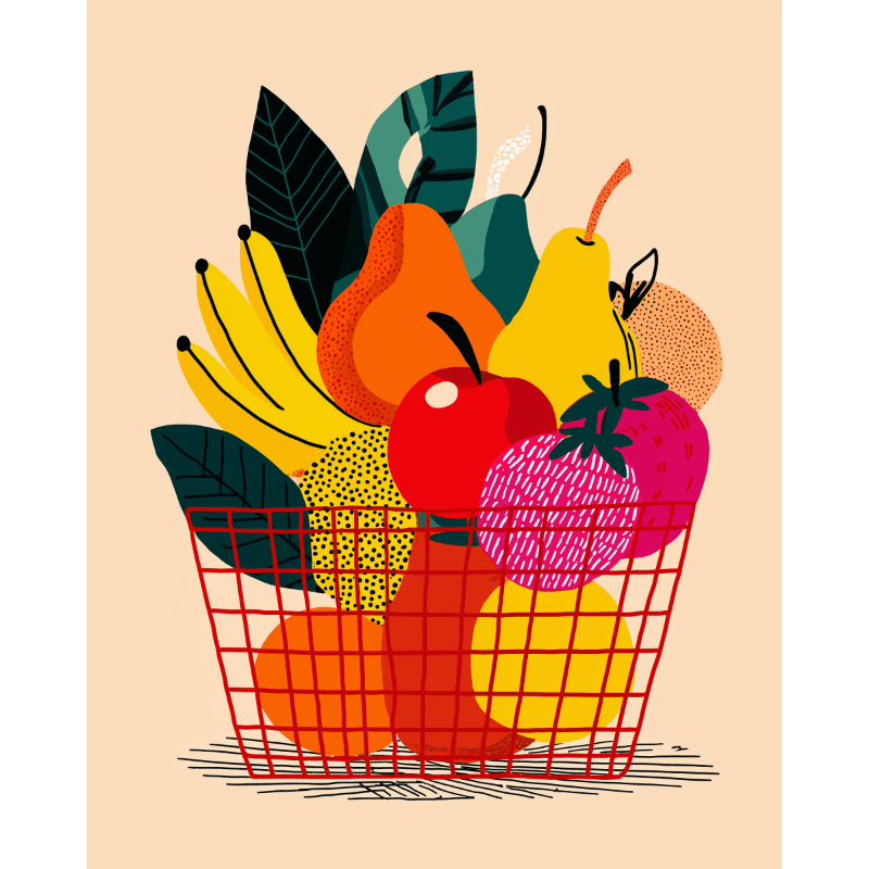 Fruitmand - Diamond Painting