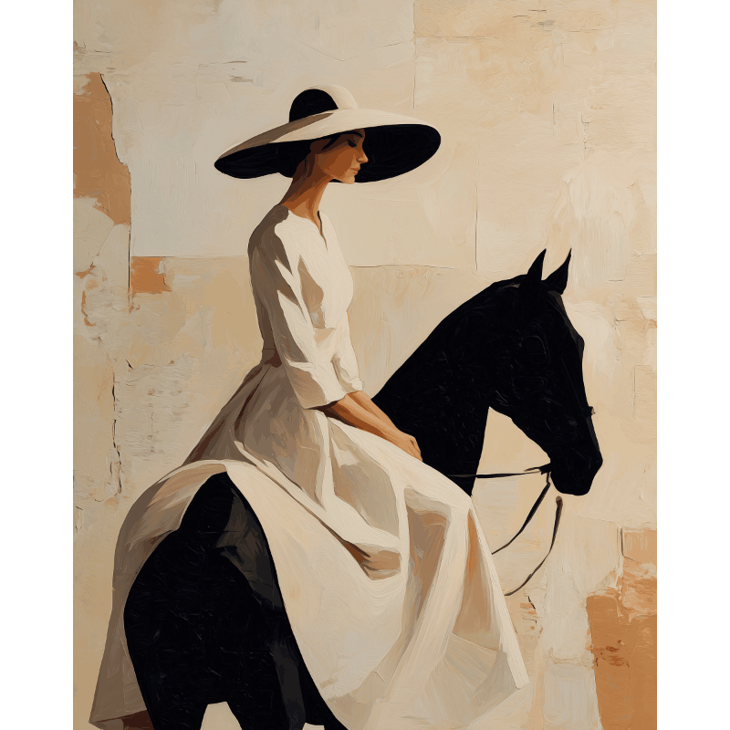 De stille ruiter - Diamond Painting
