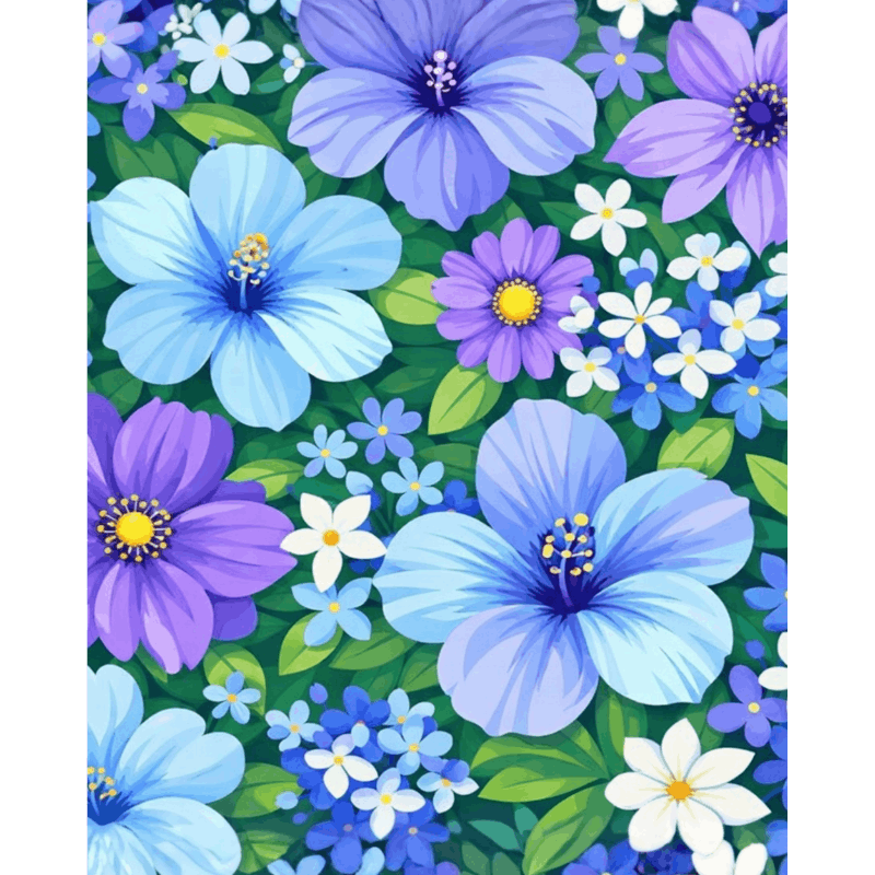 Bloeiende weide - Diamond Painting