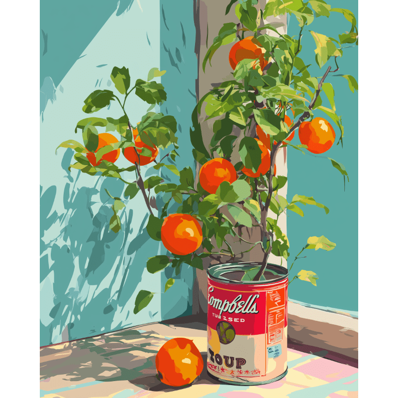Sinaasappels in een blik - Diamond Painting