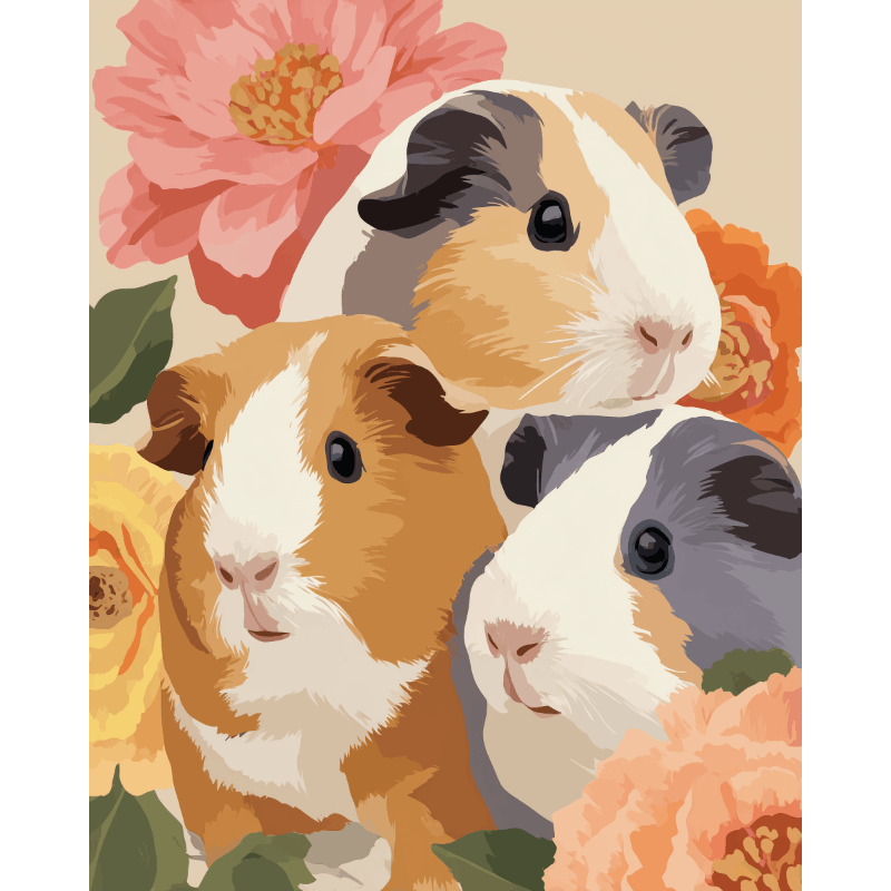 Fluffy trio - Diamond Painting