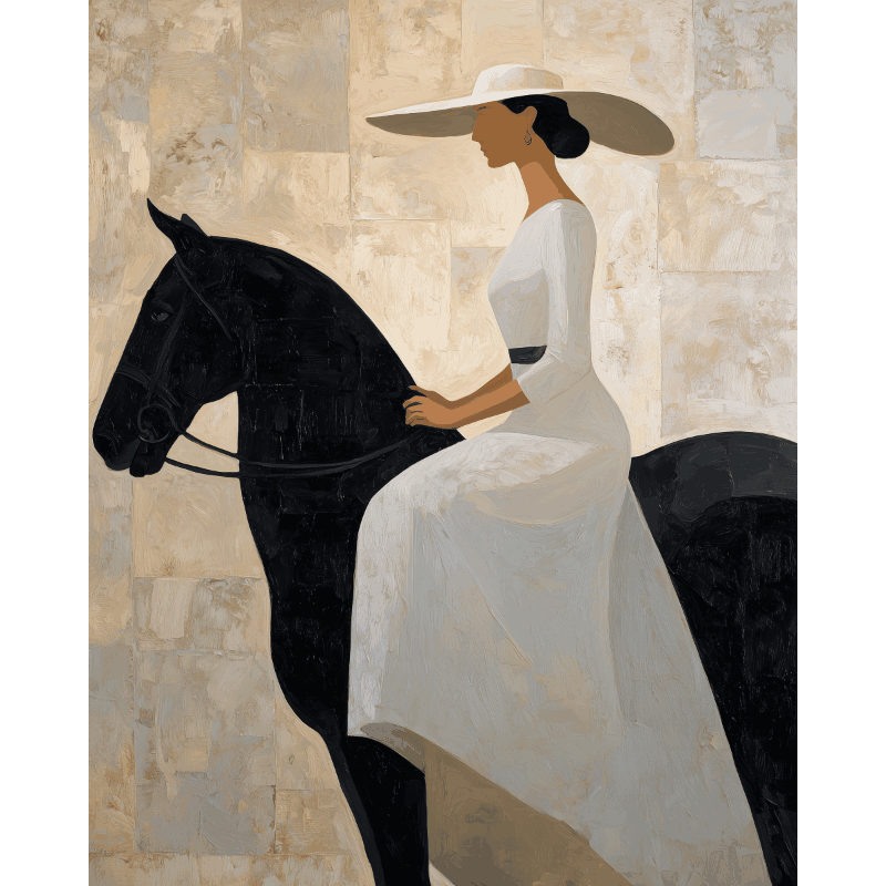 Evenwichtige ruiter - Diamond Painting