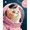 Pluizige astronaut - Diamond Painting