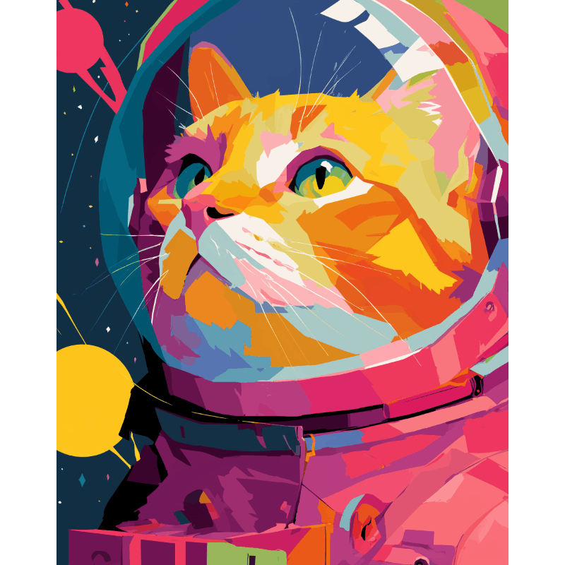 Kosmische kat - Diamond Painting