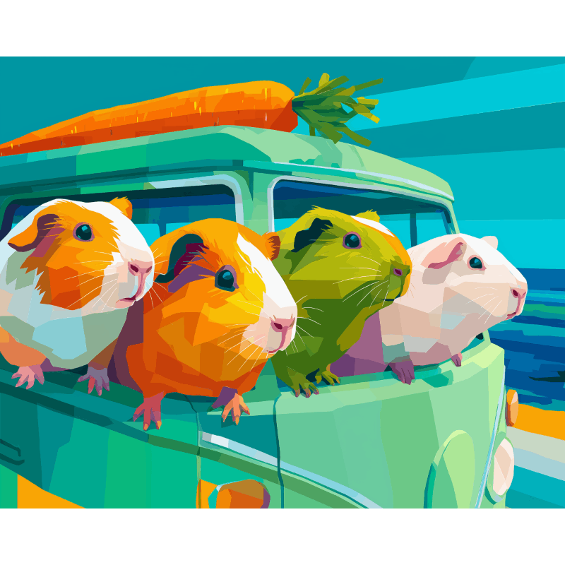 Kleine reizigers - Diamond Painting