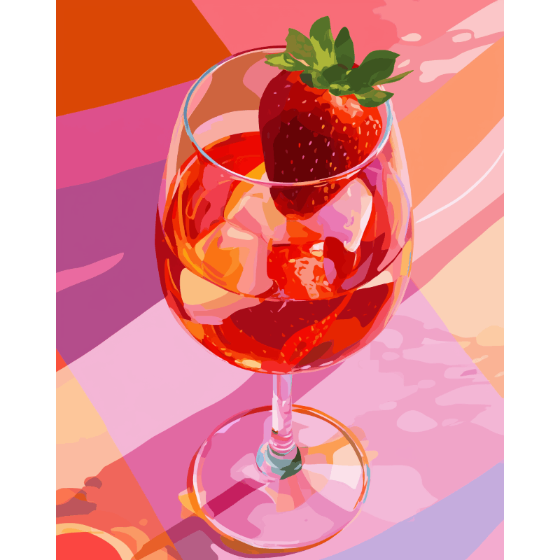 Aardbeiensmaak - Diamond Painting