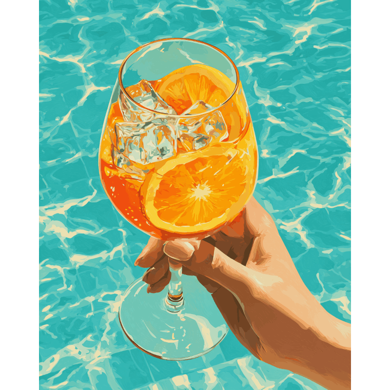 Sinaasappel verfrissing - Diamond Painting