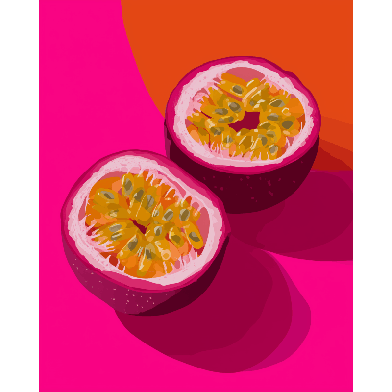 Levendig passievrucht - Diamond Painting