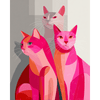 Roze katten - Diamond Painting