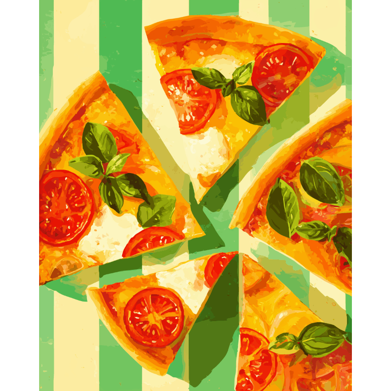 Lekkere pizza - Diamond Painting