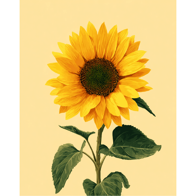 Gouden zonnebloem - Diamond Painting