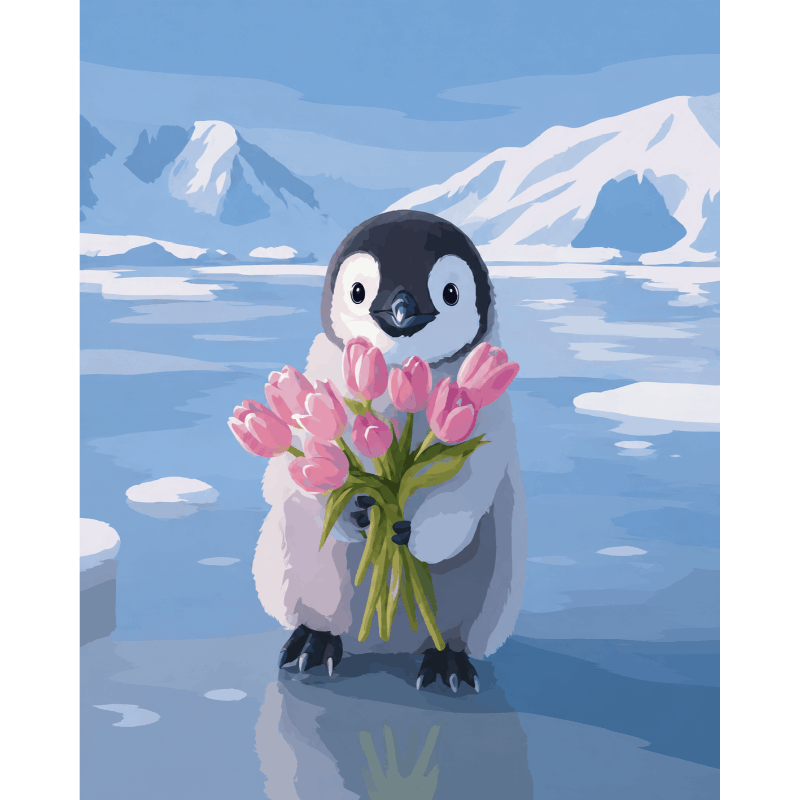 Baby pinguïn - Diamond Painting