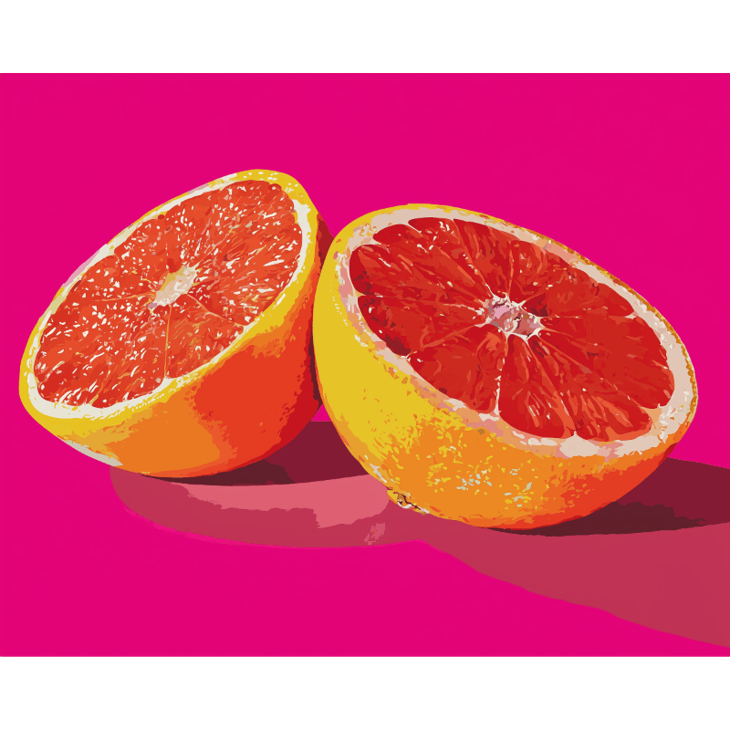 Robijnrode schijf - Diamond Painting