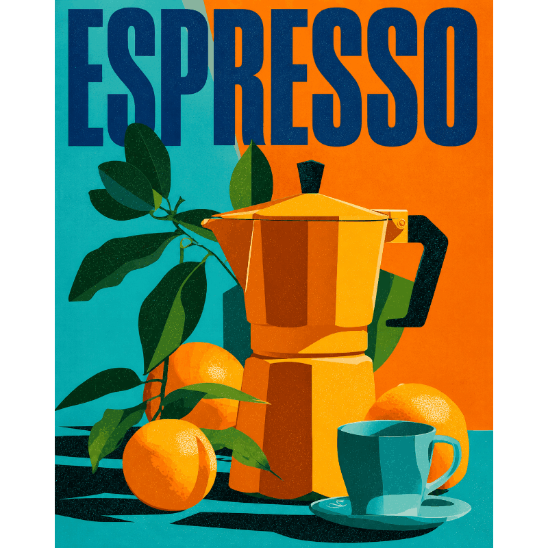 Verfrissende espresso - Diamond Painting