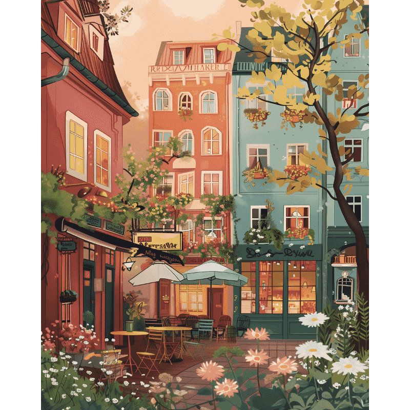 Stedelijke tuin - Diamond Painting