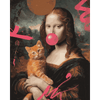 Mona en de kat - Diamond Painting