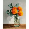 Gouden goudsbloemen - Diamond Painting