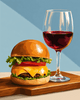 Burger en wijn - Diamond Painting