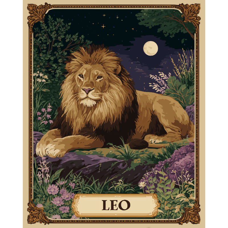 Leeuw sterrenbeeld - Diamond Painting