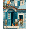 Een mediterraan balkon - Diamond Painting