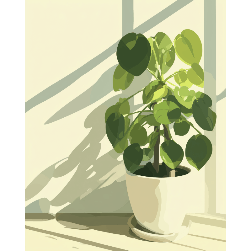 Groen minimalisme - Diamond Painting