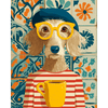 Hond in Franse stijl - Diamond Painting