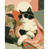 Ontspannen kat - Diamond Painting