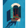 Blauw & bloei - Diamond Painting