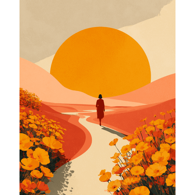 De zon achterna - Diamond Painting