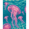 Roze kwallen - Diamond Painting