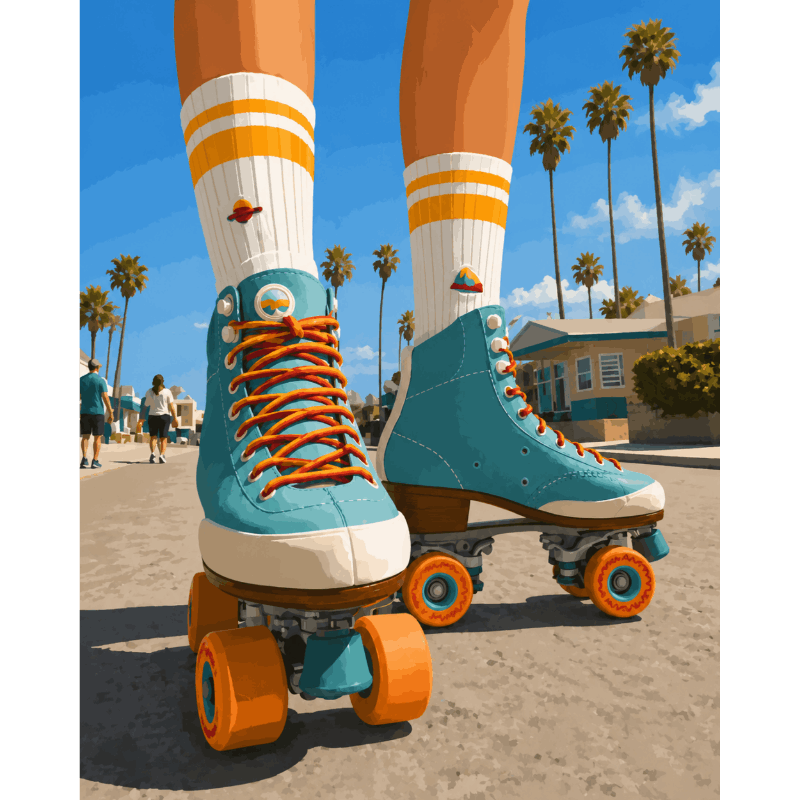 Retro roller dagen - Diamond Painting