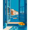 Azuurblauwe haven - Diamond Painting