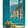 Raam op meer van Como - Diamond Painting