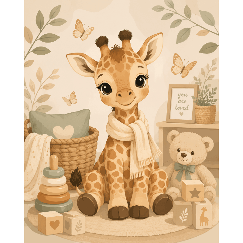 Kleine giraf - Diamond Painting
