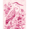 Delfts roze reiger - Diamond Painting