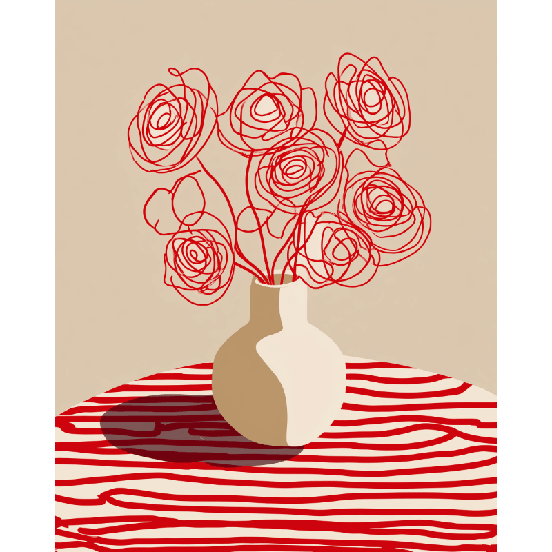 Bloemen pop - Diamond Painting