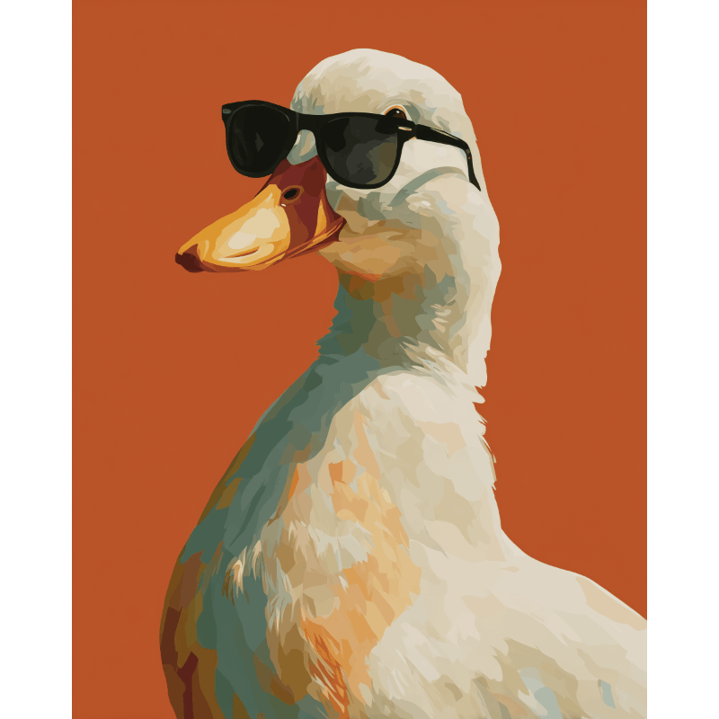 Coole gans - Diamond Painting