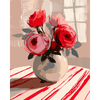 De rode bloemen - Diamond Painting