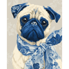 Delfts blauwe mopshond - Diamond Painting