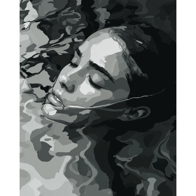 Middernacht zwemmen - Diamond Painting